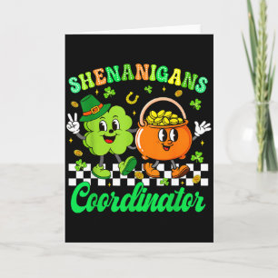 Cartão Coordenador de Travessuras Professor Shamrock St P