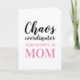 Cartão Coordenador do Caos também conhecido como Dia de a