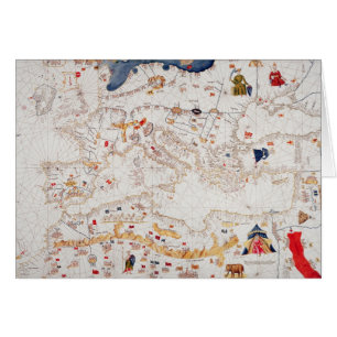 Cartão Cópia do mapa Catalan de Europa, Norte de África