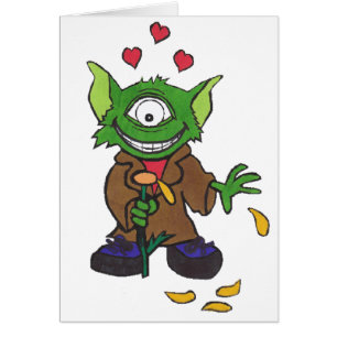 Cartão Cópia do monstro da flor