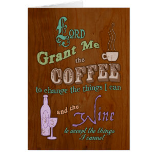 Cartão Copo da serenidade