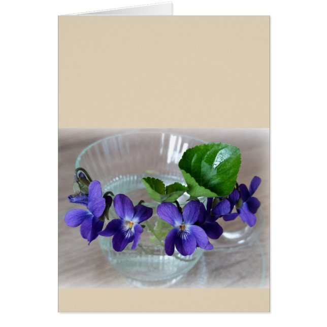 Cartão copo de violetas (Frente)