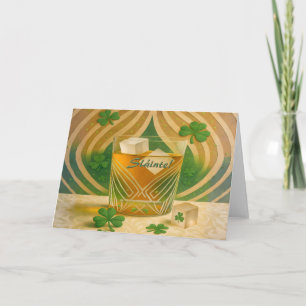 Cartão Copo para uísque irlandês Shamrocks "Sláinte!"