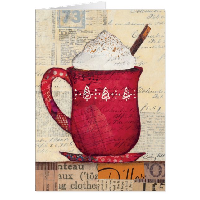 Cartão Copo vermelho do Natal (Frente)