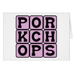 Cartão Copos De Porco, Carne De Suíno