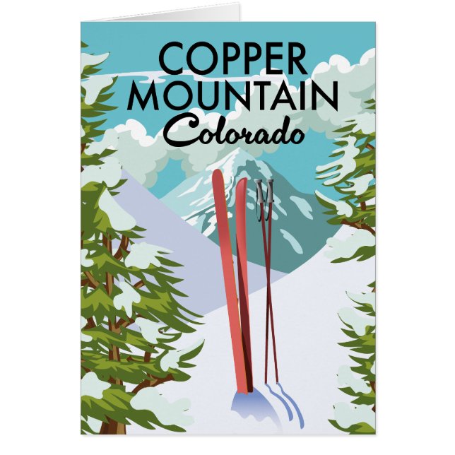 Cartão Copper Mountain Colorado Esqui (Frente)