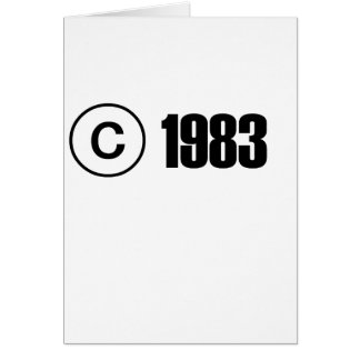 Cartão Copyright 1983