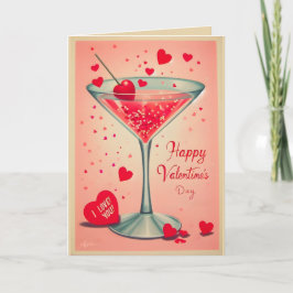 Cartão Coquetel Mid Century Valentine Martini