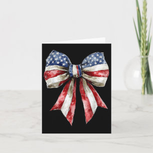 Cartão Coquette American Girly 4 De Julho Bandeira Americ