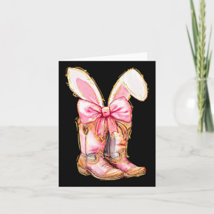 Cartão Coquette Coots da Páscoa Bunny Howdy