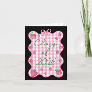 Cartão Coquette Pink Gingham Strawberry Cl De 2026 Gr