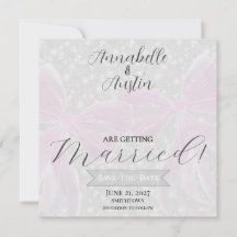 Cartão Coquette Rosa Transparente com Laços para S