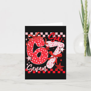 Cartão Coquette Valentine 67 Seis Sete Laço de Coração Pr