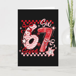 Cartão Coquette Valentine 67 Six Seven Preppy Coração Laç