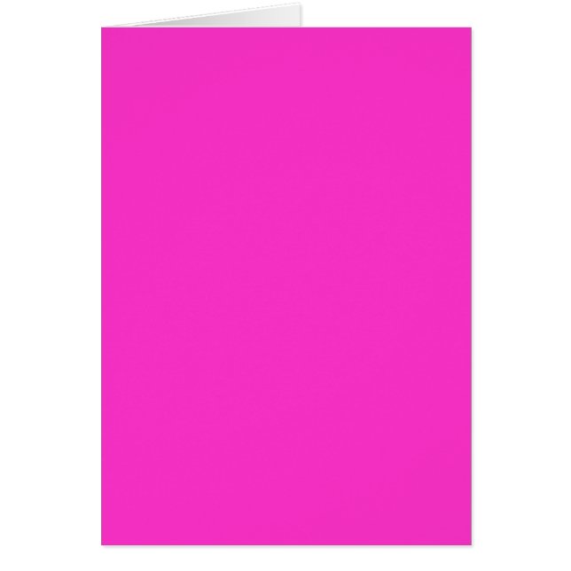 Cartão Cor Cor Rosa Personaliza-o se desejar (Frente)