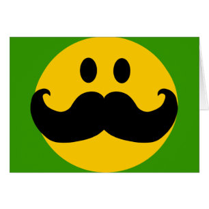 Cartão Cor customizável do fundo do bigode)