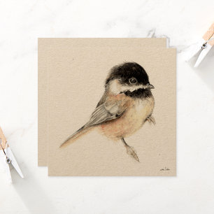 Cartão Cor da Água de Pintura em Frango