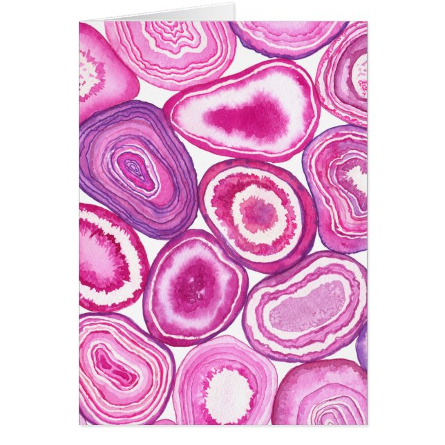 Cartão Cor da água rosa (Frente)