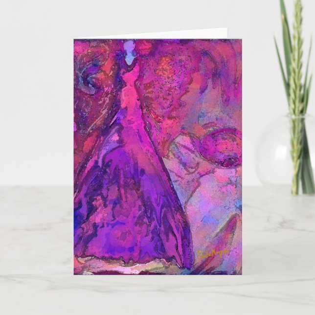 Cartão cor-de-rosa da fada do jardim (Frente)