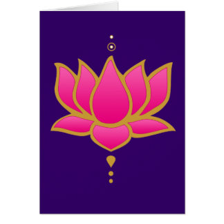 Cartão cor-de-rosa de Lotus do Henna
