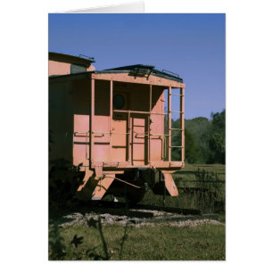 Cartão cor-de-rosa do Caboose