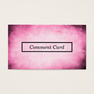 cartão cor-de-rosa do comentário do pergaminho