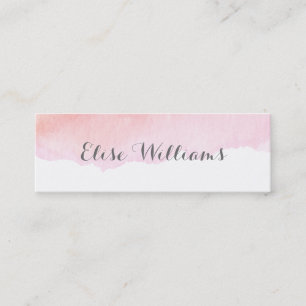 Cartão cor-de-rosa do contato da aguarela