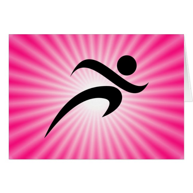 Cartão Cor-de-rosa em execução (Frente Horizontal)