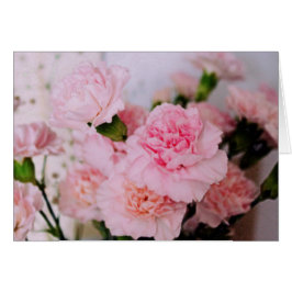 Cartão cor-de-rosa flores do craveiro estilo vintage foto