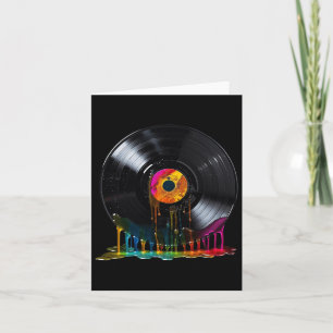 Cartão Cor do Disco de Vinil Retro Vintage Vinil T