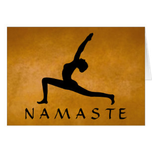 Cartão Cor feita sob encomenda Namaste da silhueta do
