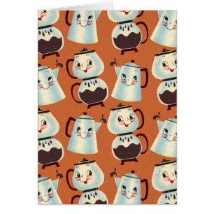 Cartão cor feita sob encomenda que derrama kitschy retro