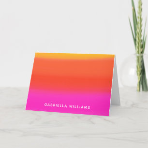 Cartão Cor Laranja Cor Laranja Brilhante Nome Personaliza