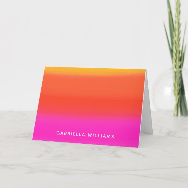 Cartão Cor Laranja Cor Laranja Brilhante Nome Personaliza (Frente)