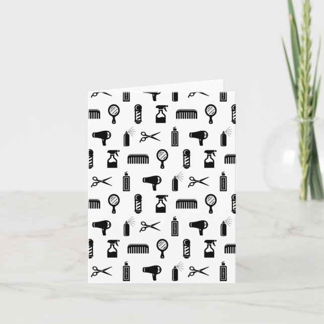 Cartão COR PERSONALIZADA do Padrão de Hairdresser Salon & (Frente)