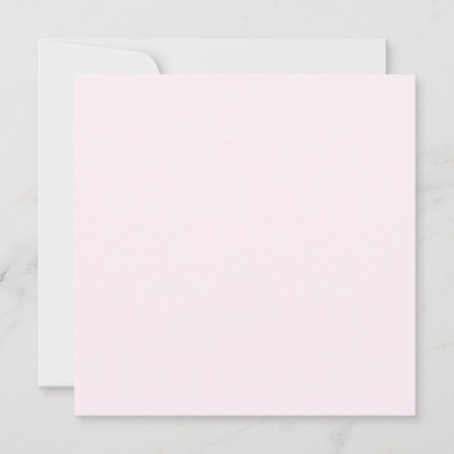 Cartão Cor Sólida Branco Rosado Pálido Pastel (Frente)