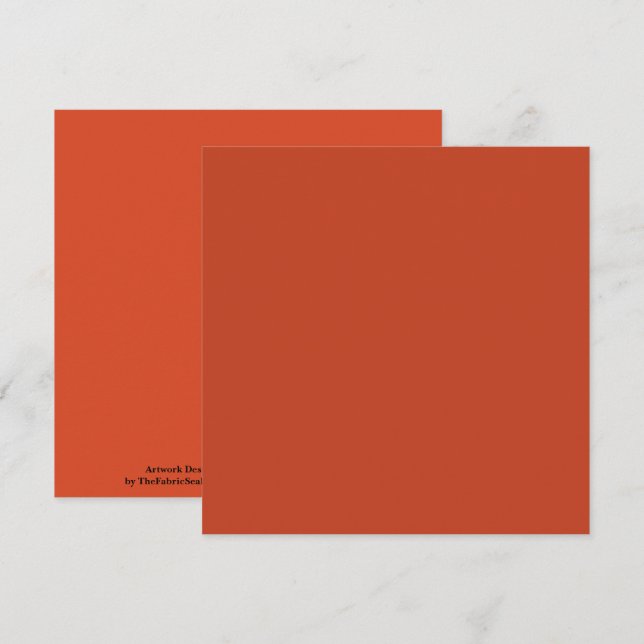 Cartão Cor Sólida da Abóbora Queimada (Frente/Verso)