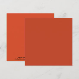 Cartão Cor Sólida da Abóbora Queimada