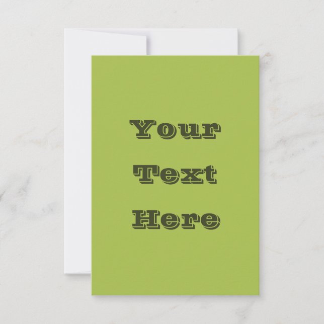 Cartão Cor Sólida do Primavera Verde de Grama Branco (Frente)