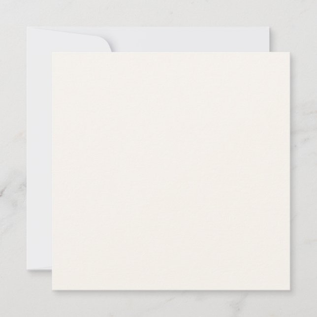 Cartão Cor Sólida Floral Creme Branco (Frente)