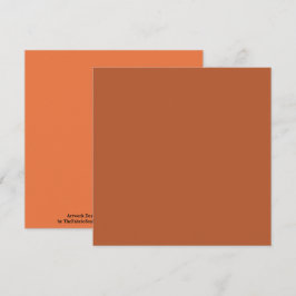 Cartão Cor Sólida Marrom Rust