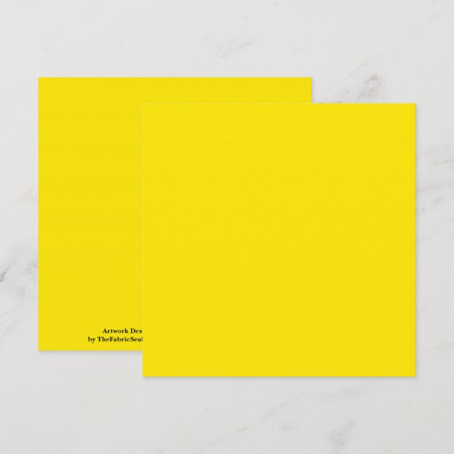 Cartão Cor Sólido Amarelo Canário (Frente/Verso)