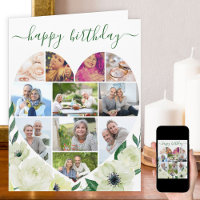 Coração 11 Colagem de Fotos Branca Rosa Feliz Aniv