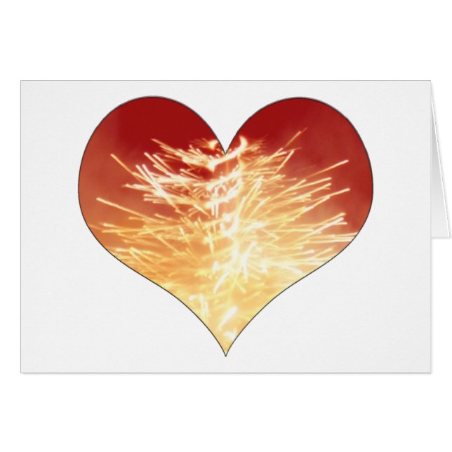 Cartão coração a fogo (Frente Horizontal)