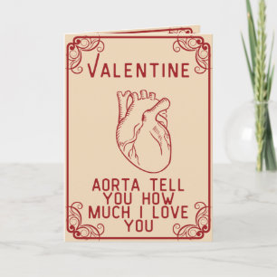 Cartão Coração Anatômico de Estilo Vintage Valentim Engra