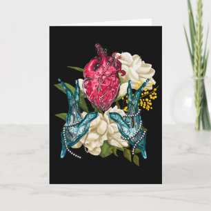Cartão Coração Anatômico E Flores Doutor Valentin