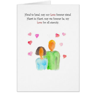 Cartão Coração ao coração BF/WM brilhante