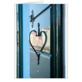 Cartão Coração azul