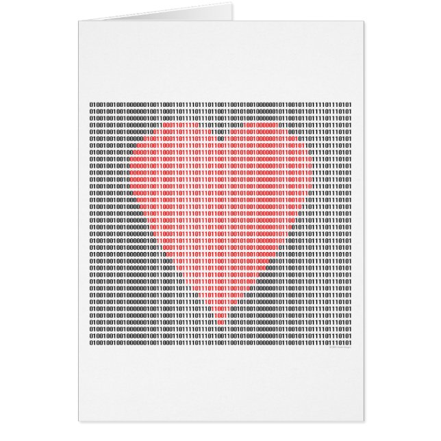 Cartão Coração binário (Frente)