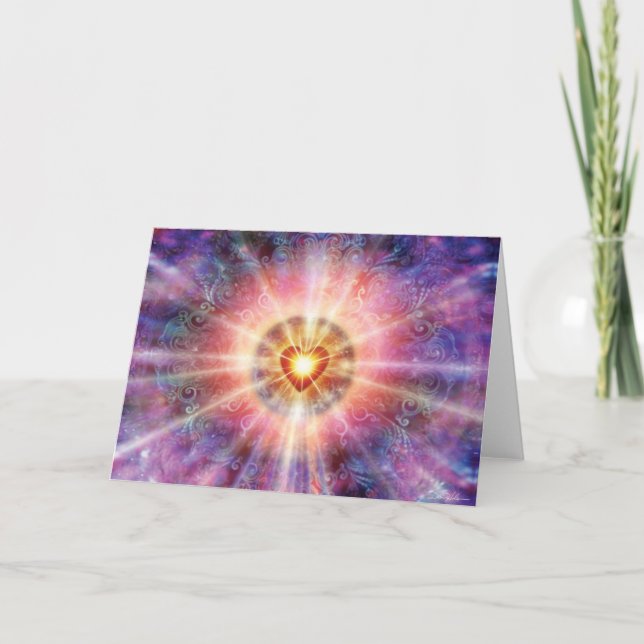 Cartão Coração brilhante (Frente)